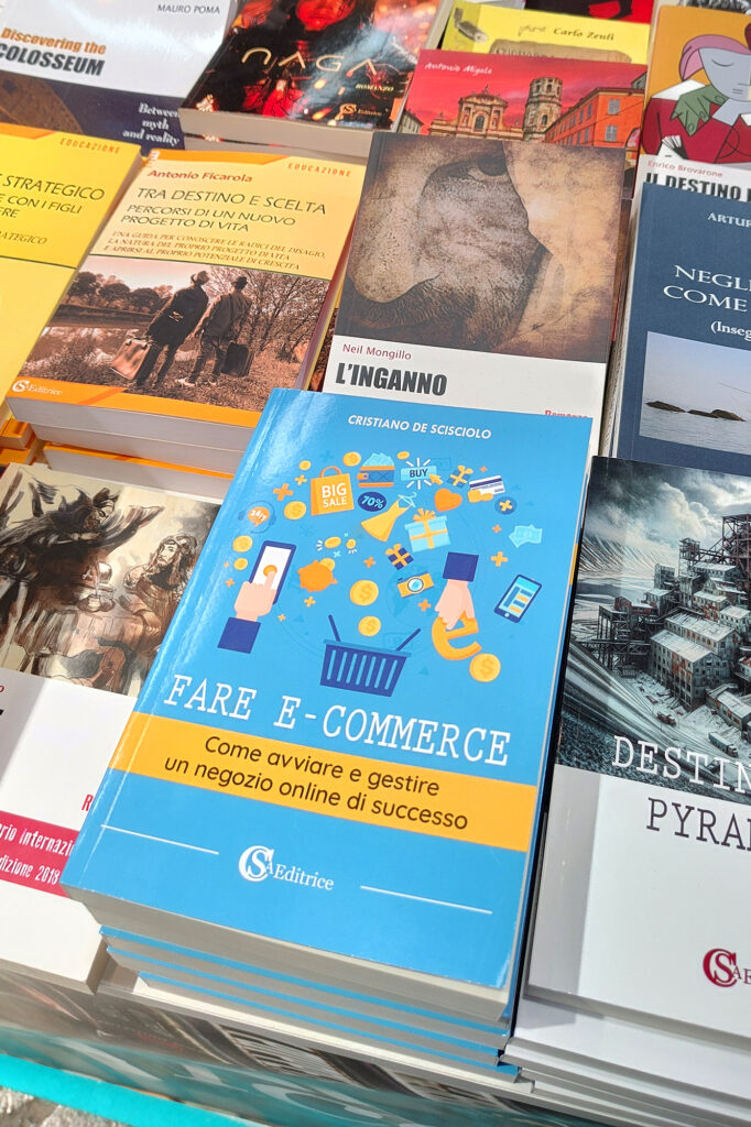 Libro "Fare e-commerce" esposto al Salone del Libro di Torino 2024